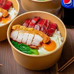 ข้าวหมูกรอบvsหมูแดงฮ่องกง