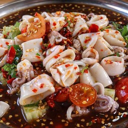 ยำปลาร้าหมึกกระดอง