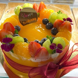 เค้กส้ม-คัสตาร์ด ( 38 )  1 ปอนด์ คละแบบตกแต่ง