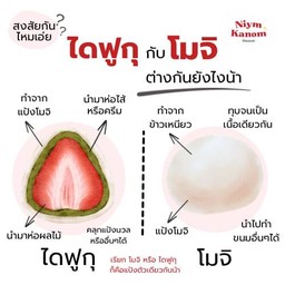 ไดฟูกุ กับ โมจิ ต่างกันยังไงนะ