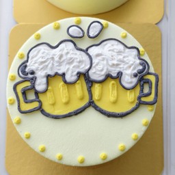 เค้กวันเกิด (วิปครีม) ครึ่งปอนด์ เค้กช็อคไส้ช็อค แก้วเบียร์