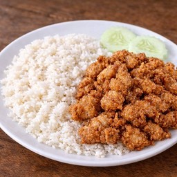 ข้าวเอ็นไก่ทอด