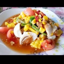 ตำข้าวโพดไข่เค็ม