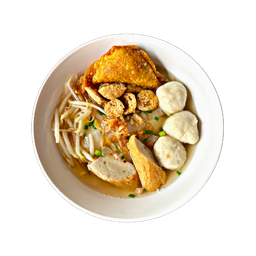 เส้นหมี่ขาวลูกชิ้นปลา