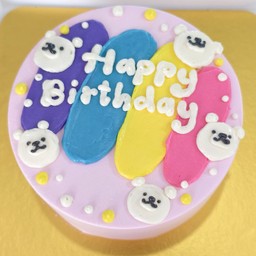 เค้กวันเกิด (วิปครีม)เค้กช็อคไซส์1/4 P หลากสี ชมพู