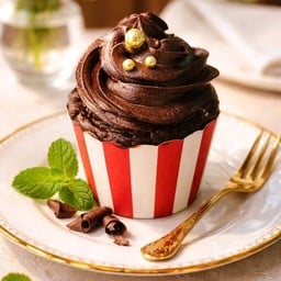 คัพเค้กดับเบิ้ลดาร์คชอคโกแลต Double Dark Chocolate Cupcake