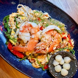 วุ้นเส้นผัดชะอมกุ้ง