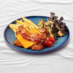 สเต๊กไก่ย่างเบคอนชีส