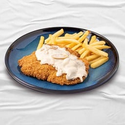 ไก่มาเฟีย (ไก่ทอดจัมโบ้ ซอสไวท์ครีมเห็ด)