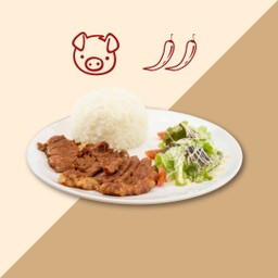 ข้าวหมูสันคอไข่ข้น