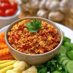 ร้านอาหารเหนือไส้อั่วสมุนไพรน้ำพริกอ่อง อาหารพื้นเมือง