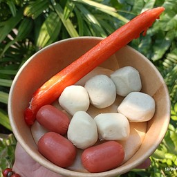 ลูกชิ้นรวมทอด