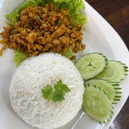 ข้าวไก่คั่วกลิ้งสูตรแลน 🐓