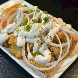 ไก่กรอบซอสซาวครีม