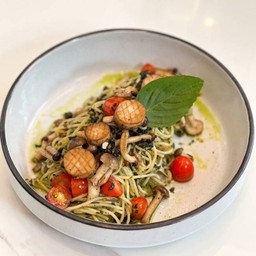 สปาเกตตี้เพรสโต้เห็ดย่าง