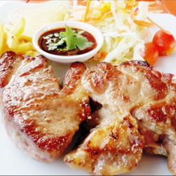 สเต็กหมูจิ้มแจ่ว