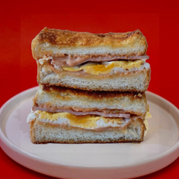 Ham and Egg Parm Cheese Sandwich - พาร์มชีส แซนด์วิช แฮม และไข่