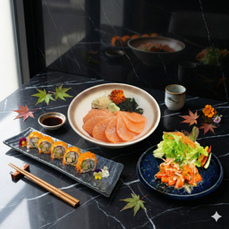 [เซตสุดฮิต] Salmon Don + California Roll + Salmon YumThai Salad