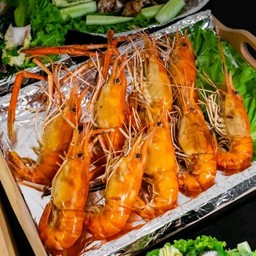 กุ้งเผา 1 กิโลกรัม ฟรี โค้ก 1 กระป๋อง