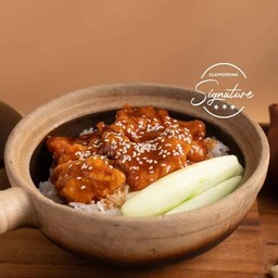 ข้าวหมูอบซอสเคลพอท(A03)