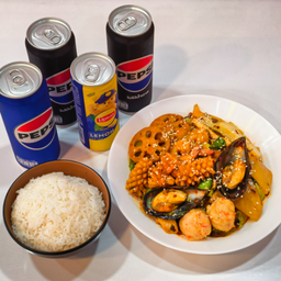 Set หม่าล่าผัดแห้ง（ซีฟู้ด）