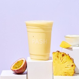Mango Passion Fruit & Pineapple Yogurt Smoothie (มะม่วง เสาวรส โยเกิร์ต สมูทตี้)