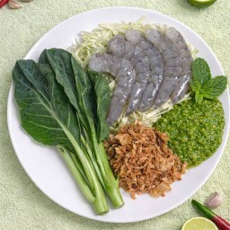 กุ้งแช่น้ำปลา  Zaab Nua ตลาดA-One บางด้วน