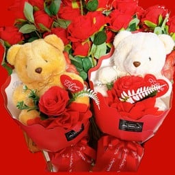 ช่อดอกไม้ตุ๊กตาหมี