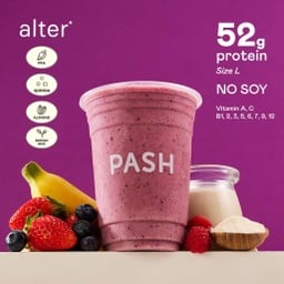 Surprised Punch Plant-based High Protein Shake ( บลูเบอร์รี ราสเบอร์รี สตรอว์เบอร์รี กล้วยหอม โปรตีนพืช/ถั่ว เชค สมูทตี้ )