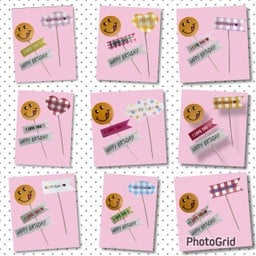 ป้ายกระดาษหน้ายิ้มคละแบบ ราคาต่อ 1 ชุด