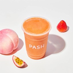 Peach Strawberry Passion Fruit Smoothie (พีช สตรอว์เบอร์รี่ เสาวรส สมูทตี้)