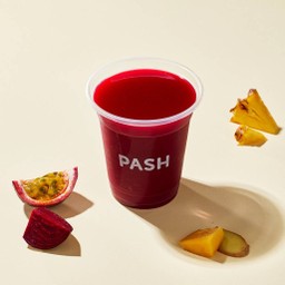 Beet Blast, Cold Pressed Juice ( บีทรูท สับปะรด เสาวรส มะม่วง ขิง - น้ำผลไม้ สกัดเย็น )