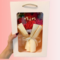 ช่อดอกไม้ (สีแดง) พร้อมกล่องค่ะ