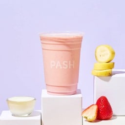 Strawberry & Banana Yogurt Smoothie (สตรอว์เบอร์รี่ กล้วยหอม โยเกิร์ต สมูทตี้)
