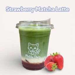 Strawberry matcha latte