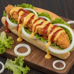 Hotdog ไก่กรอบ