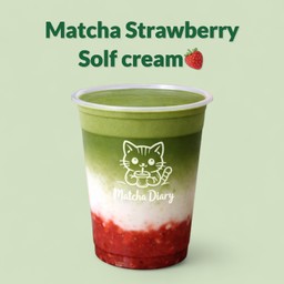 Matcha strawberry solf cream
