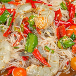 ตำขนมจีนกุ้งสด