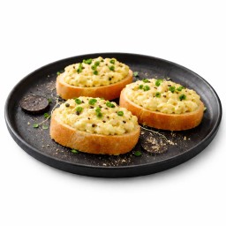 ขนมปังฝรั่งเศสไข่ข้นทรัฟเฟิล (3ชิ้น)