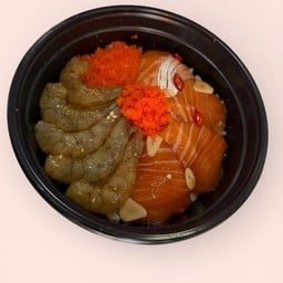Salmon Bay แซลมอนดอง กุ้งดอง ซาซิมิ ซูชิ ยำ แซลมอน กุ้งแช่น้ำปลา แซลมอนแช่น้ำปลา ปั้มปตท แยกศรีอุดม อุดมสุข ศรีนครินทร์