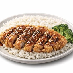 ข้าวไก่กรอบราดซอสเทอริยากิ