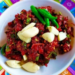 ลาบเนื้อดิบขม