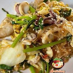 สุกี้แห้งปลาหมึก