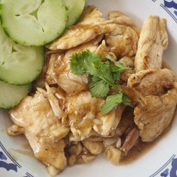 หมูทอดกระเทียมพริกไทย(กับข้าว)