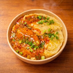 ข้าวหน้าไข่ข้นยำปลากระป๋อง ปลา4ตัวนะคะ