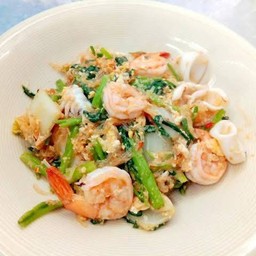 ปลาหมึกย่าง & สุกี้ไข่ข้น