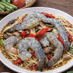 ตำกุ้งสด
