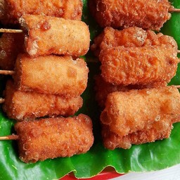 บุญเหลือ fried meatballs ร้านลูกชิ้นทอดหน้าเซเว่นอีเลฟเว่นรัชดา 36 แยก 13