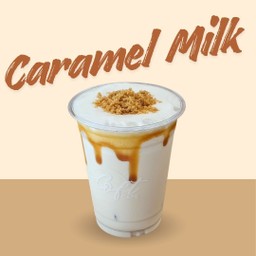 นมสดคาราเมลเย็น