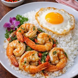 ข้าวผัดกะเพรากุ้ง